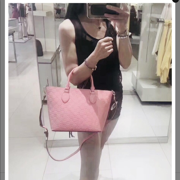 Gucci 💯 % Authentic pink leather Satchel - Picture 5 of 11